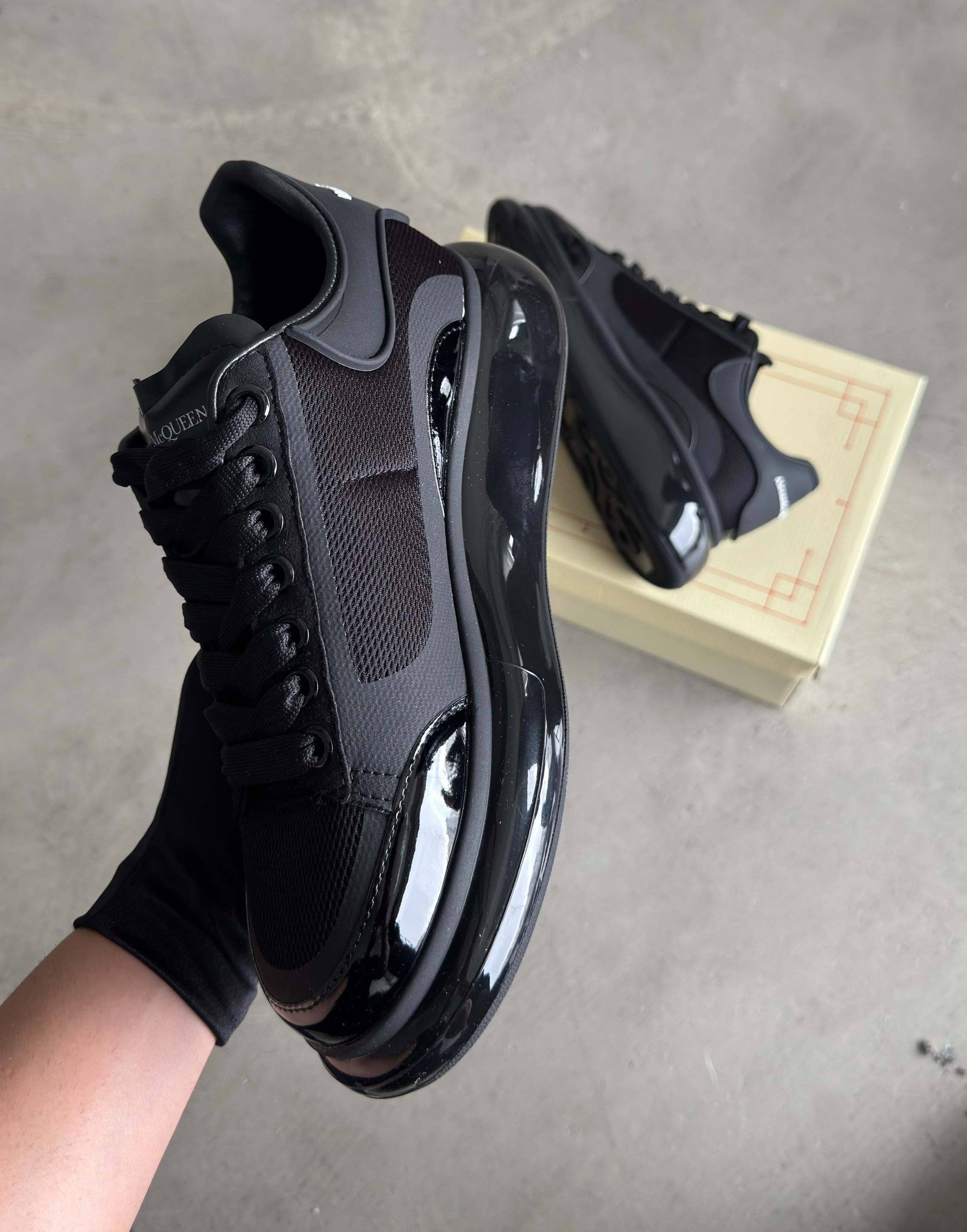 Alexander Mcqueen Siyah Fileli