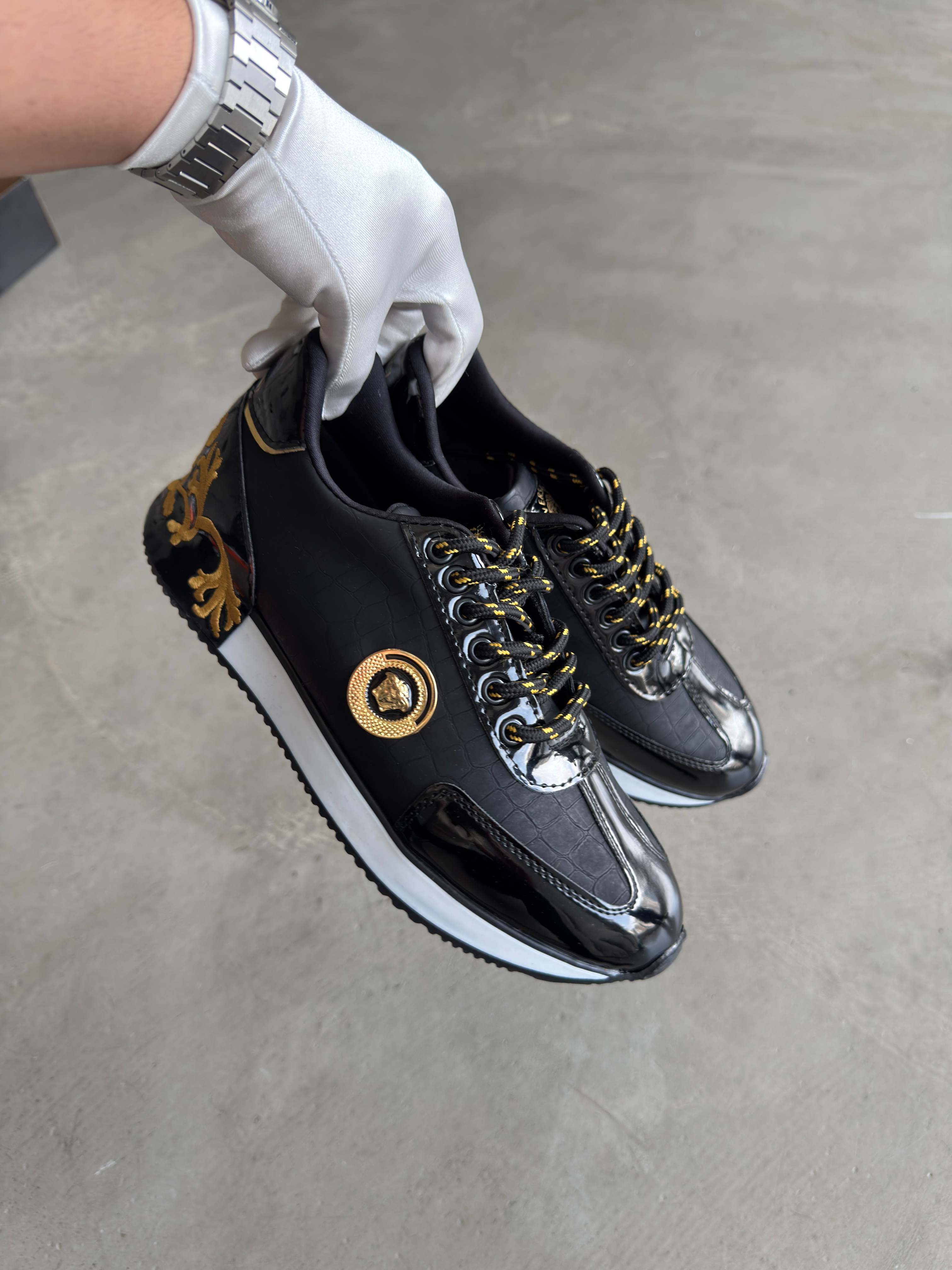 Versace Siyah Gold İşlemeli