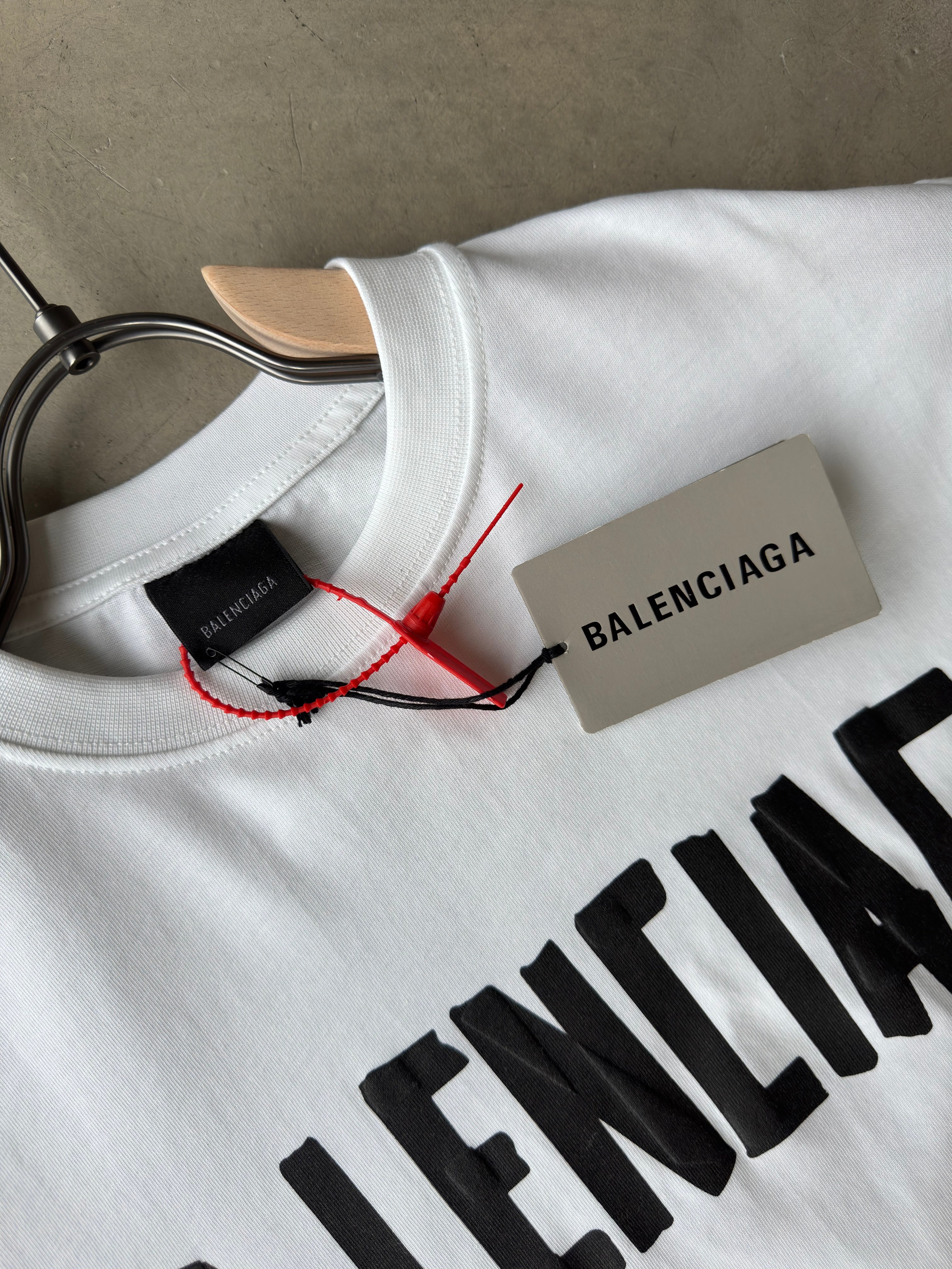 Balenciaga baskı beyaz tshirt (Premium)