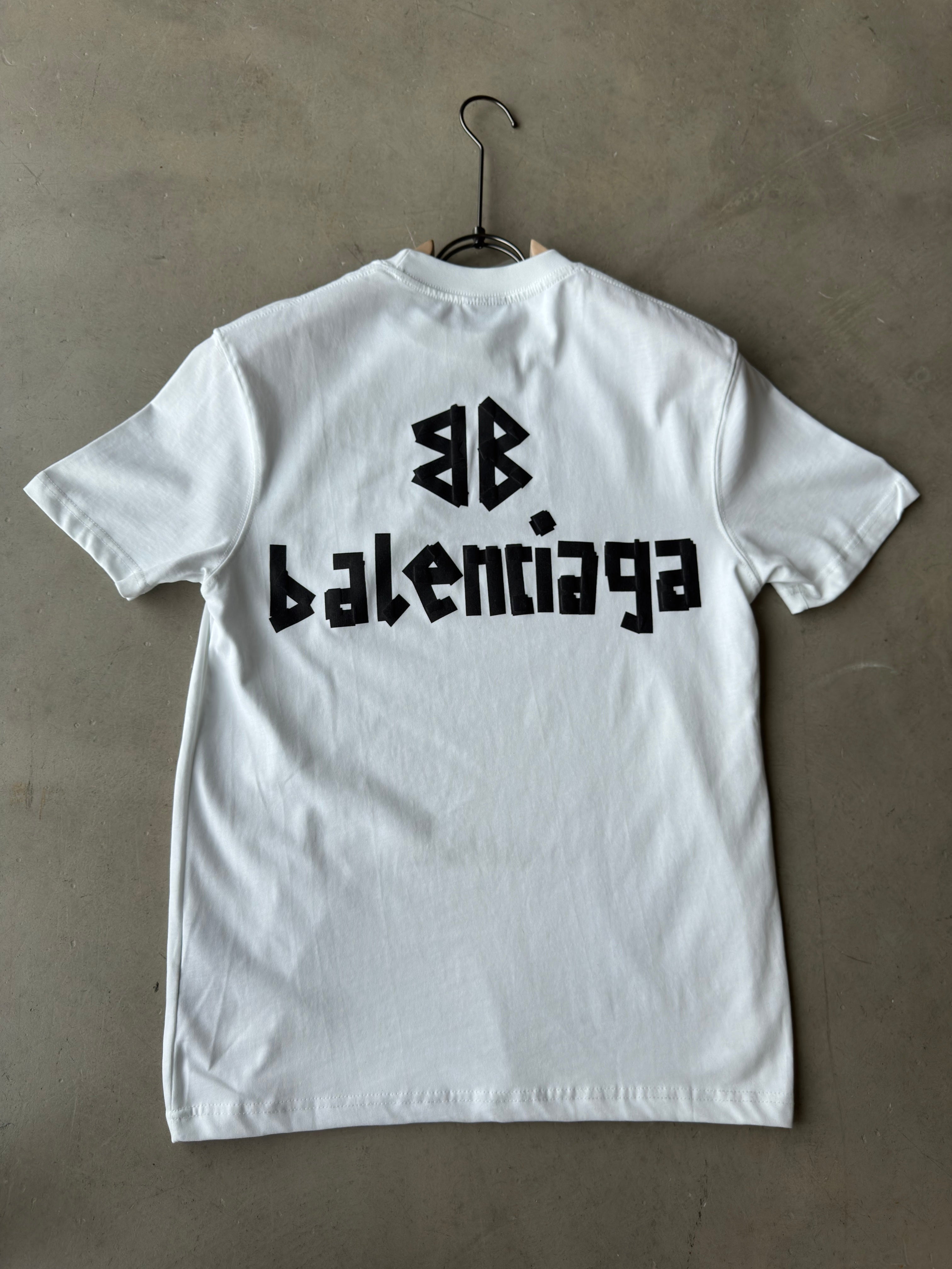 Balenciaga baskı beyaz tshirt (Premium)