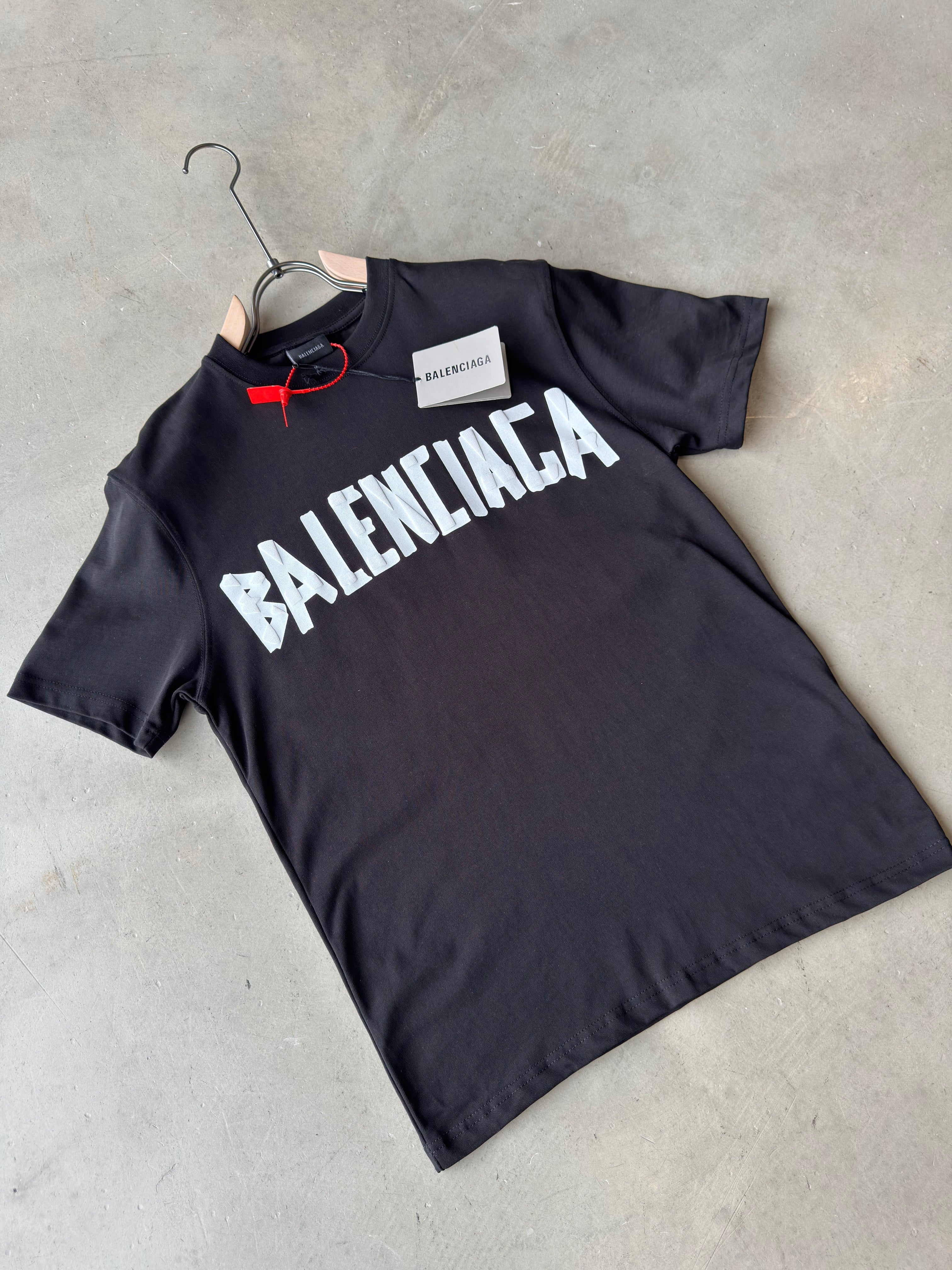 Balenciaga baskı Siyah tshirt (Premium)