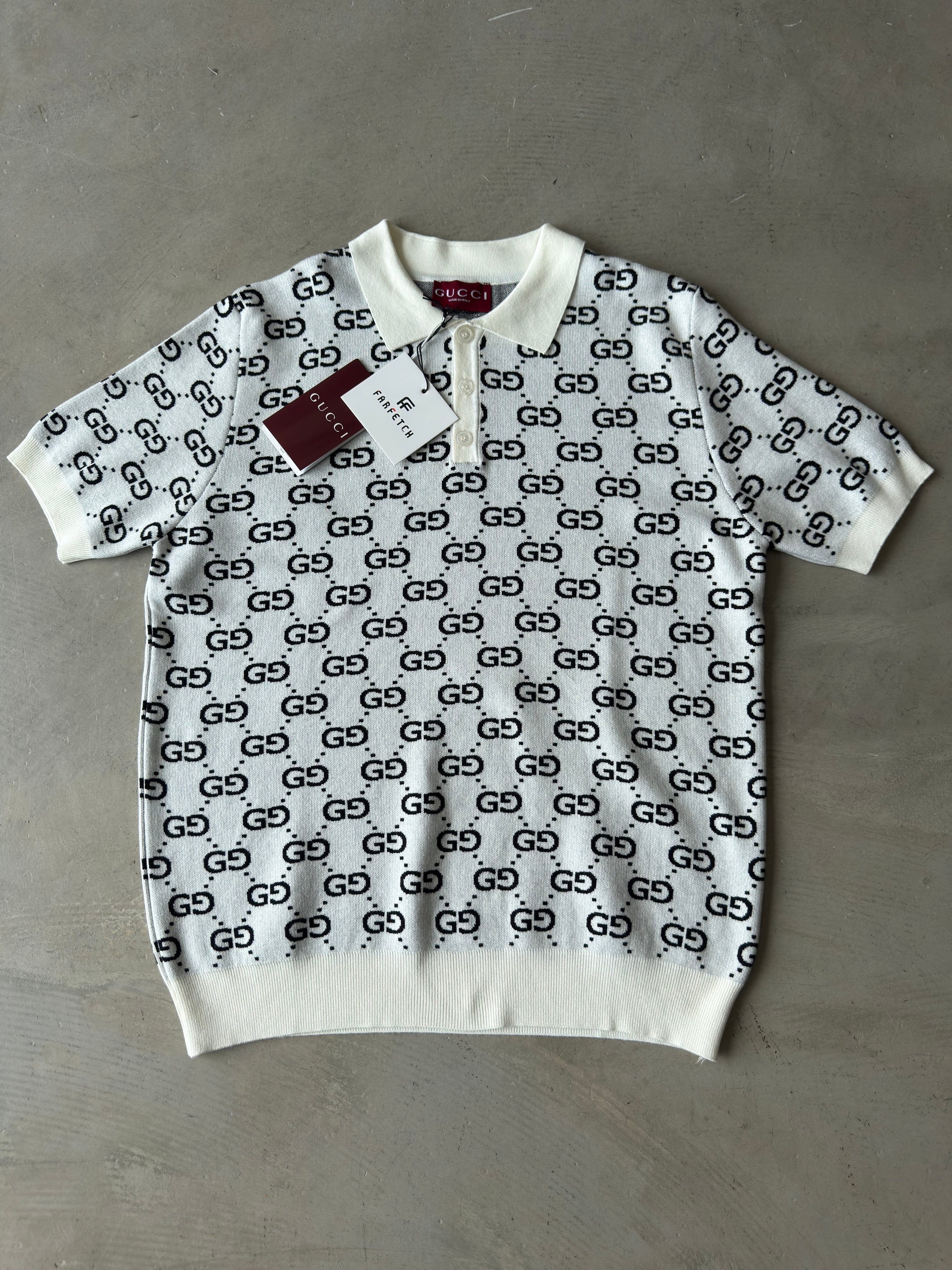 Guccı triko beyaz tshirt (premium)