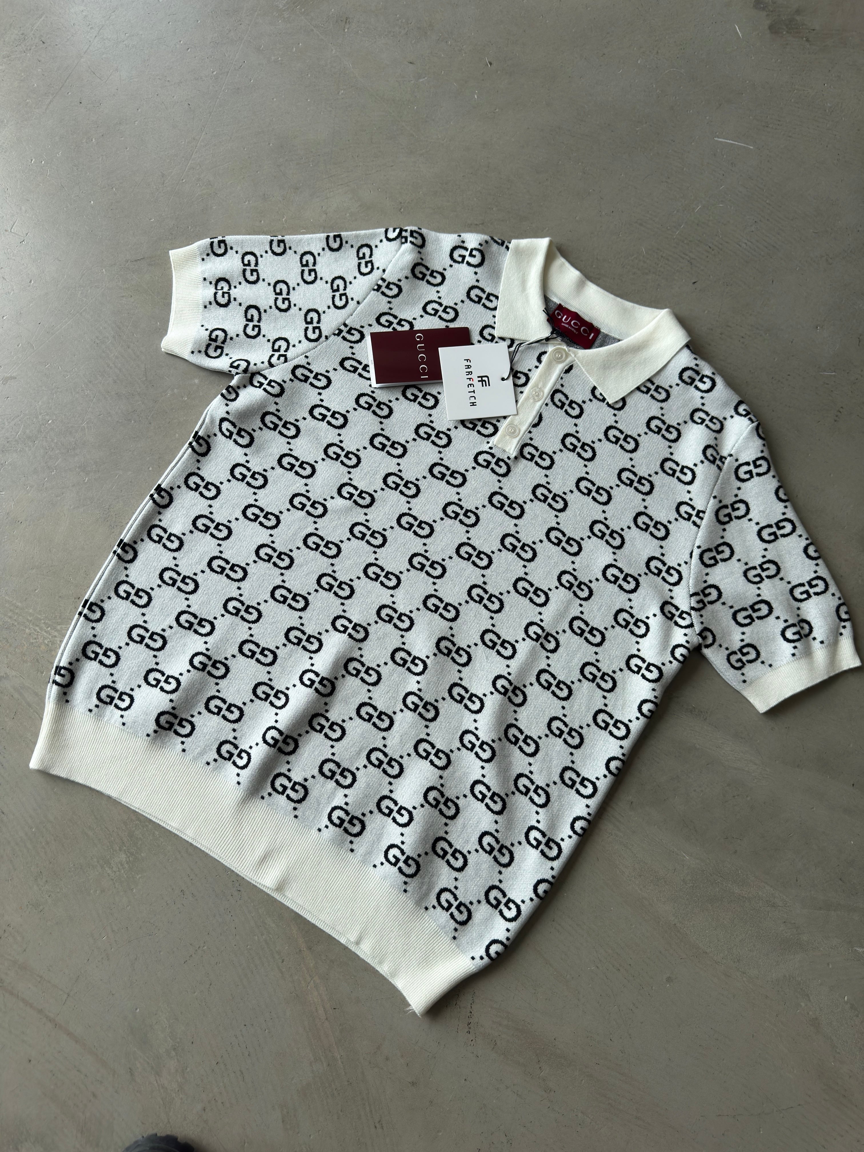 Guccı triko beyaz tshirt (premium)