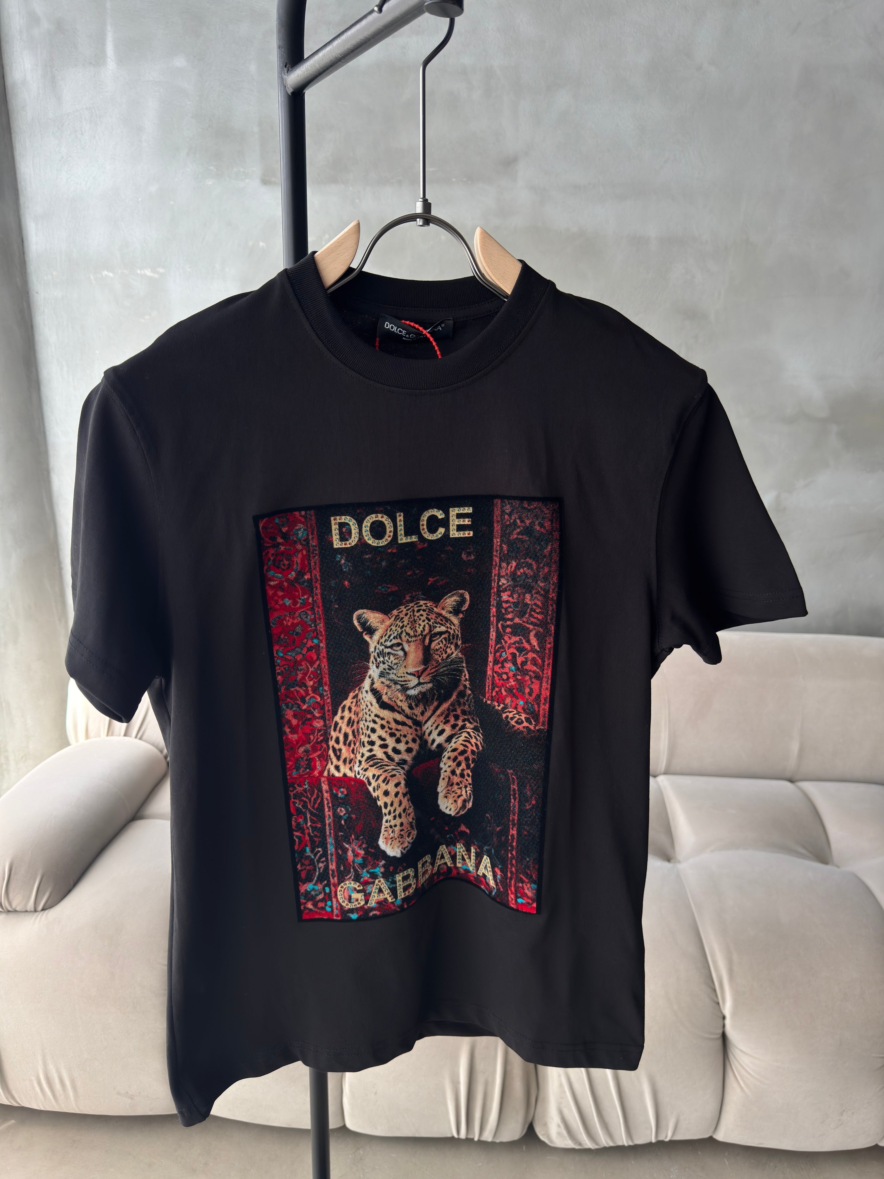 D&G Leopar siyah tshirt (premium)