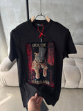 D&G Leopar siyah tshirt (premium)