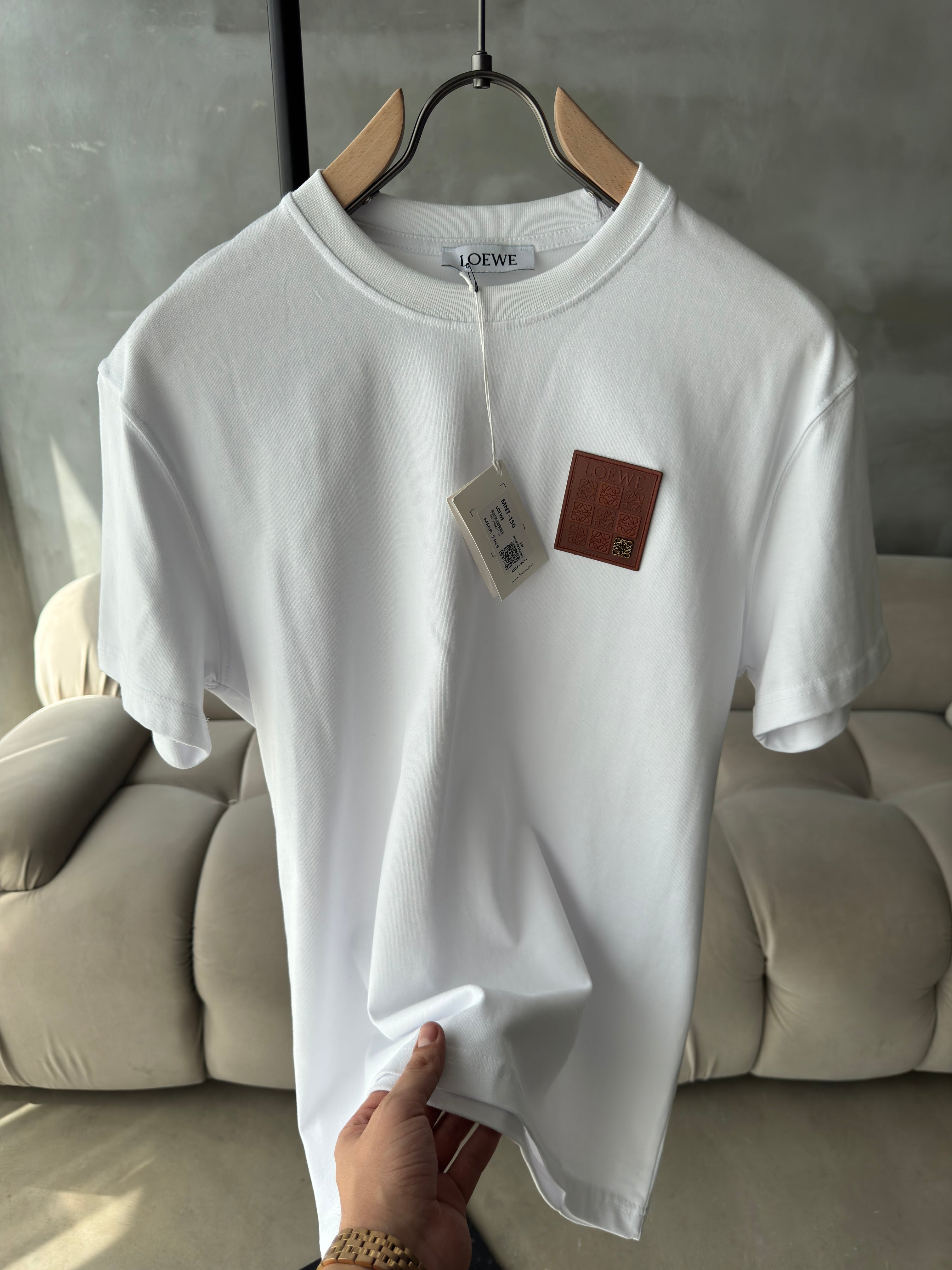 Loewe thal armalı beyaz tshirt (premium)