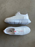 Beyaz Kırmızı Detay Sneakers