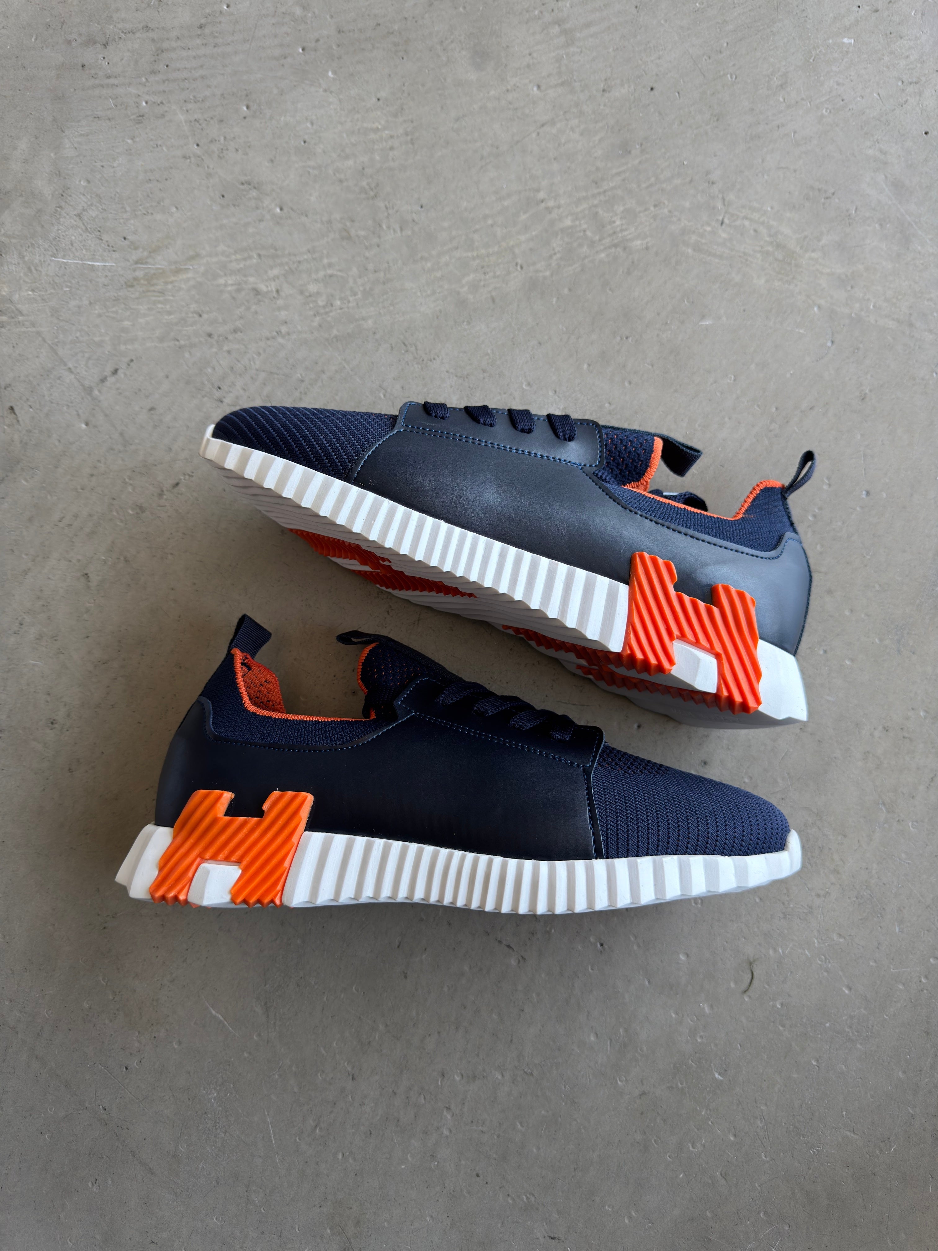 Hermes Lacivert Turuncu Sneakers