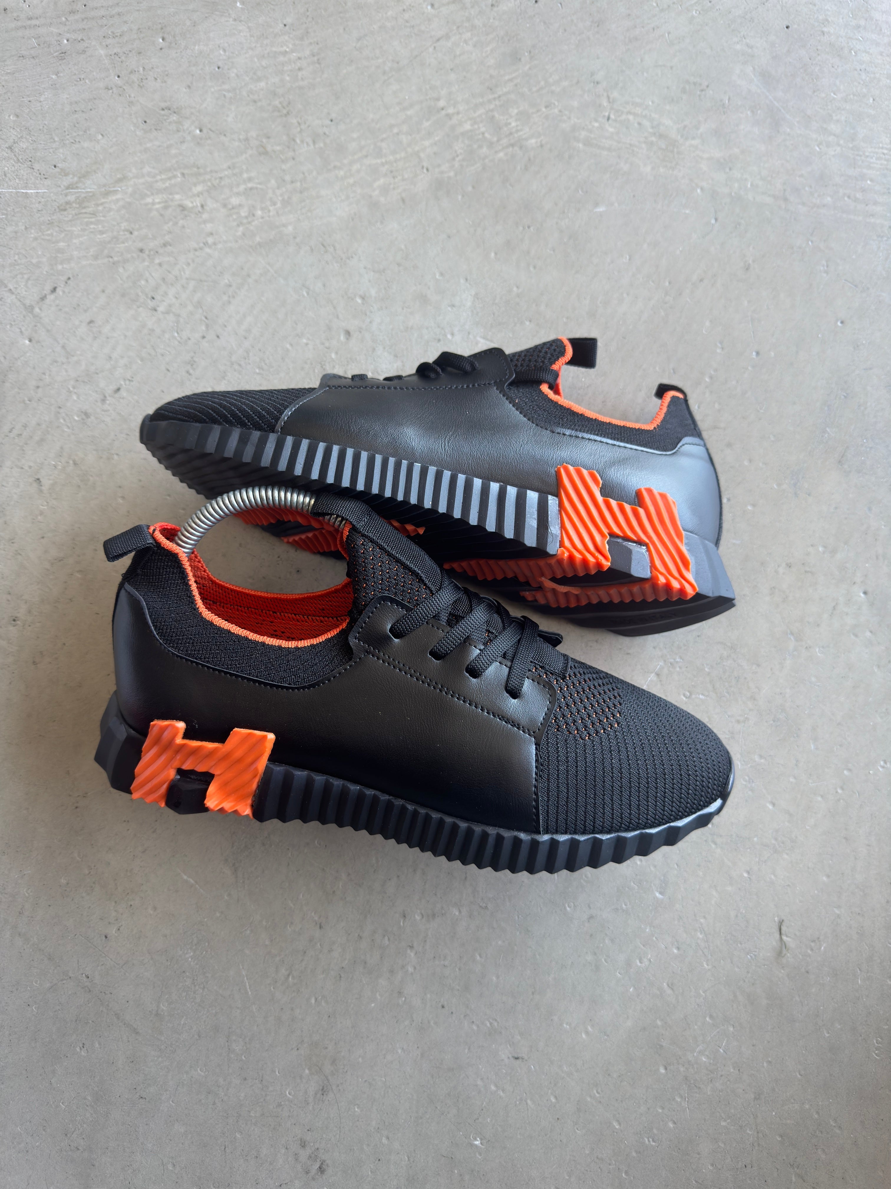 Hermes Siyah Turuncu Sneakers