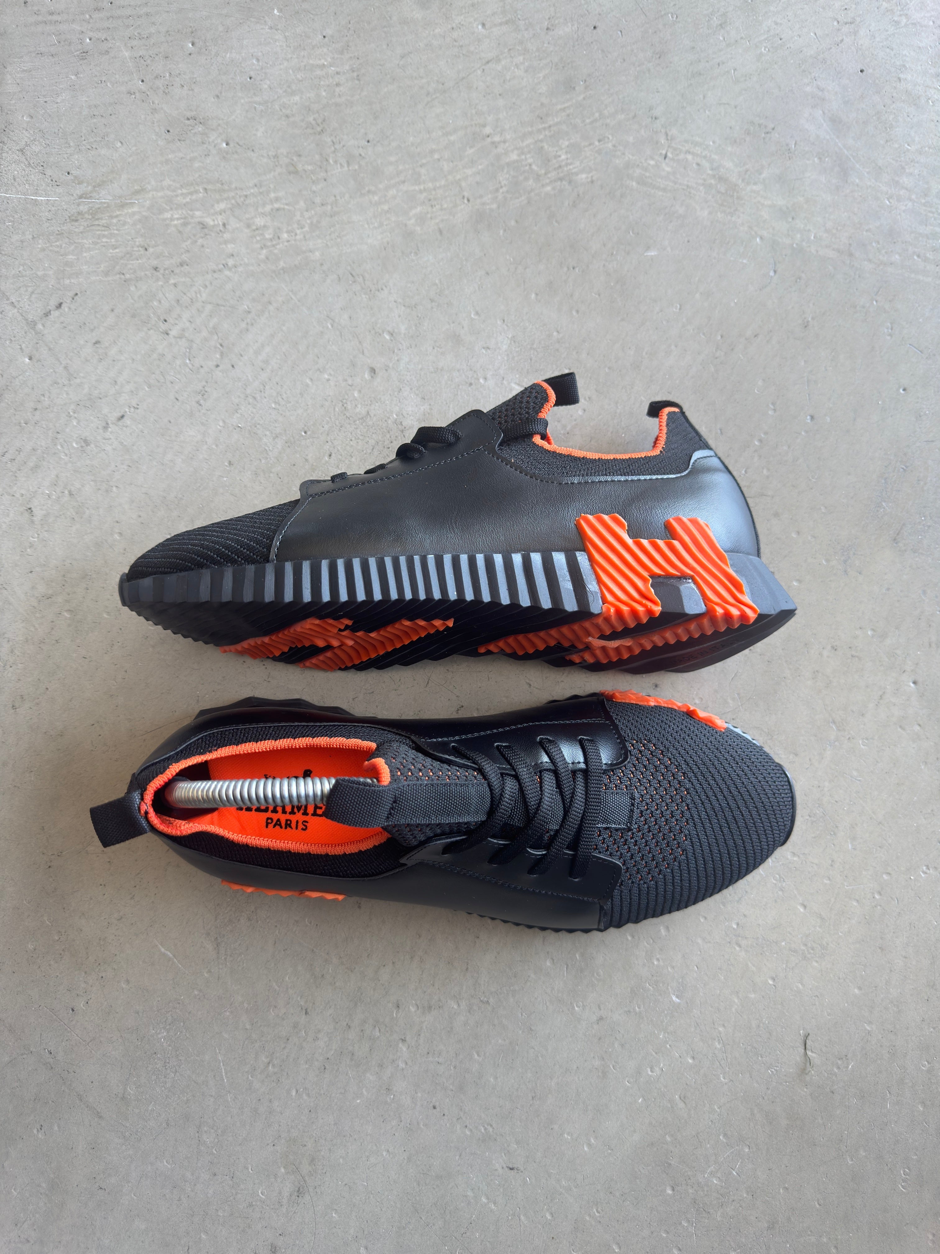 Hermes Siyah Turuncu Sneakers