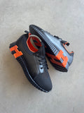 Hermes Siyah Turuncu Sneakers