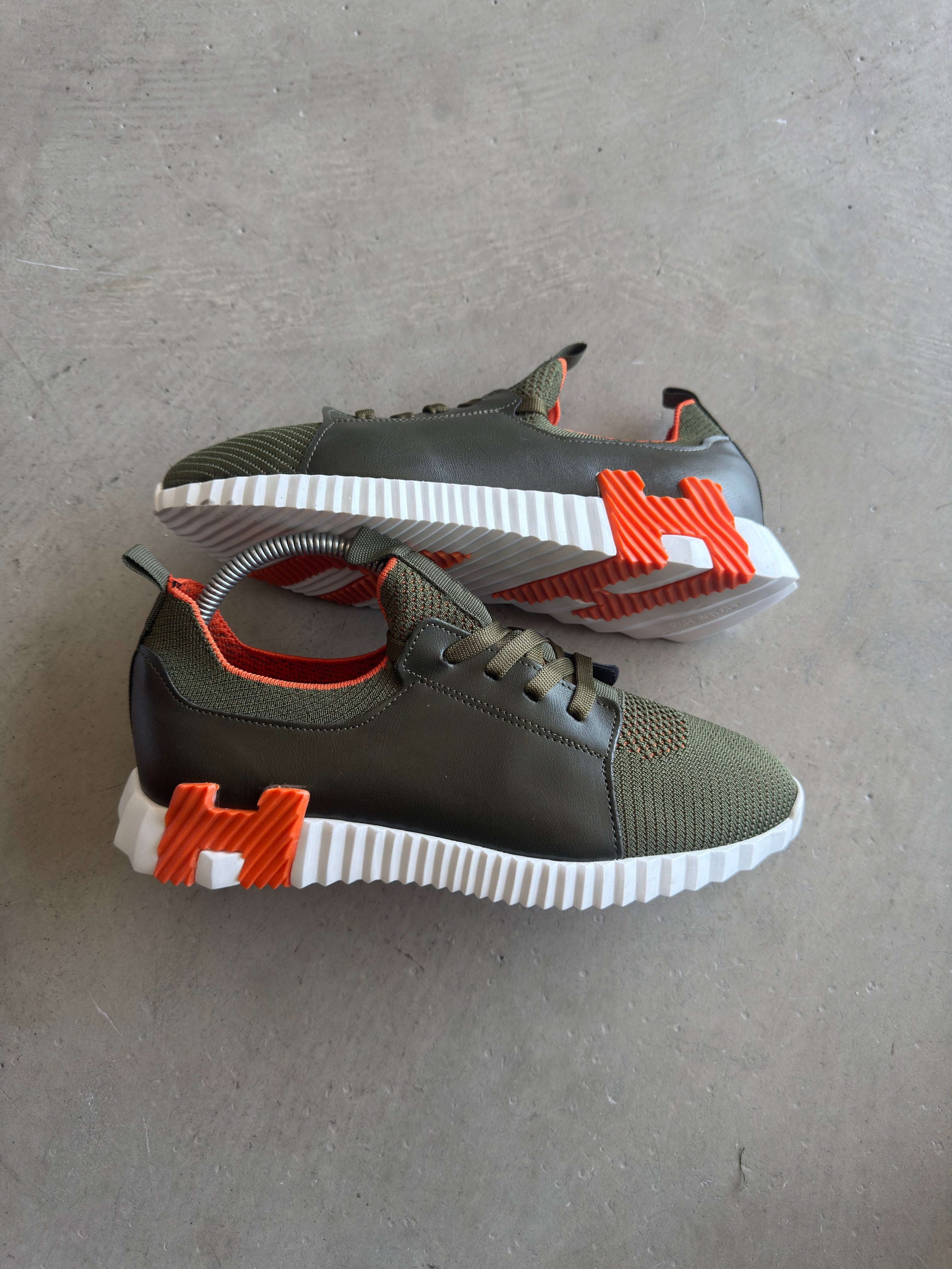 Hermes Yeşil Turuncu Sneakers