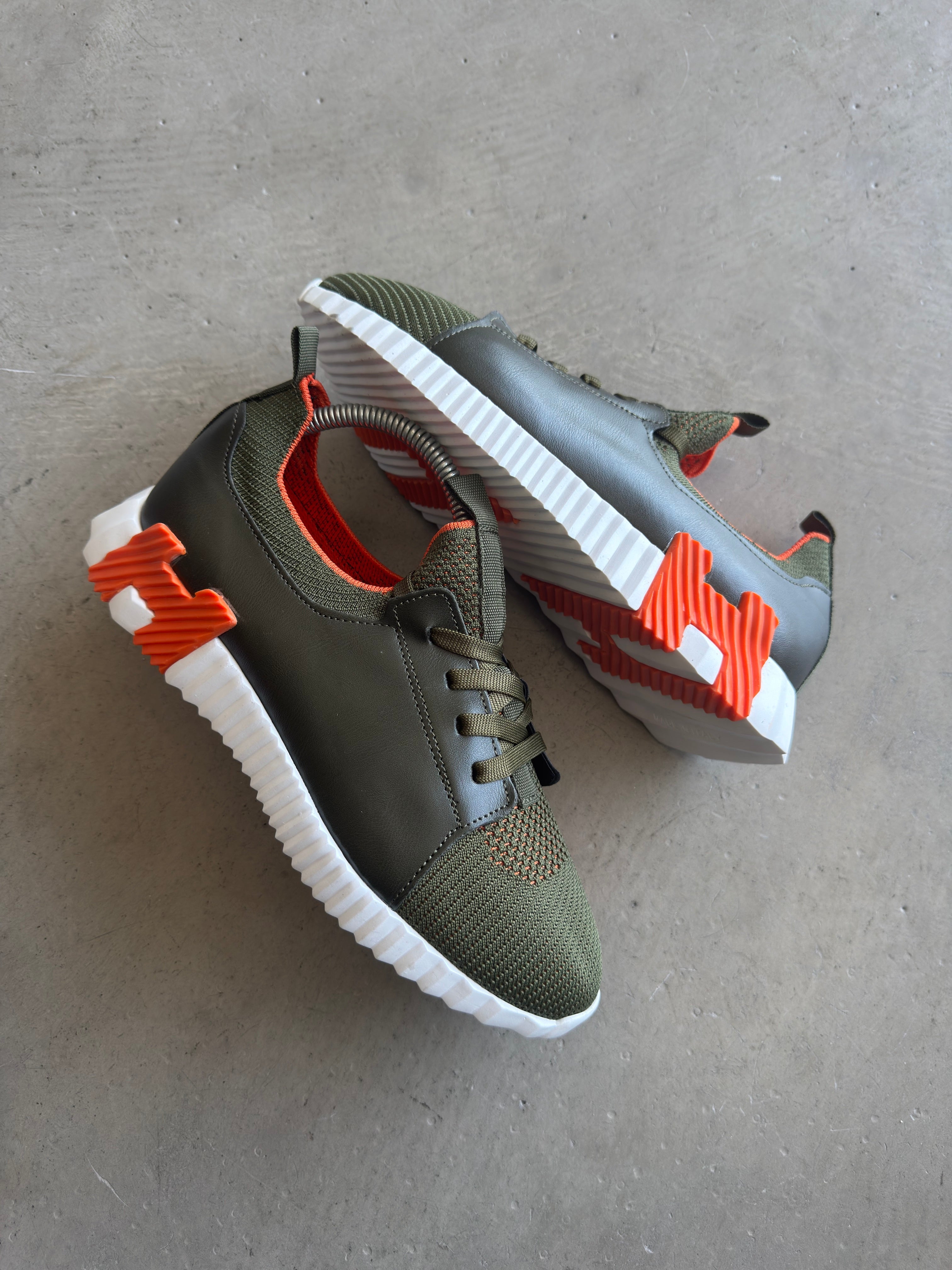 Hermes Yeşil Turuncu Sneakers