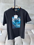Hermes Mavi Figür Siyah Tshirt (premium)