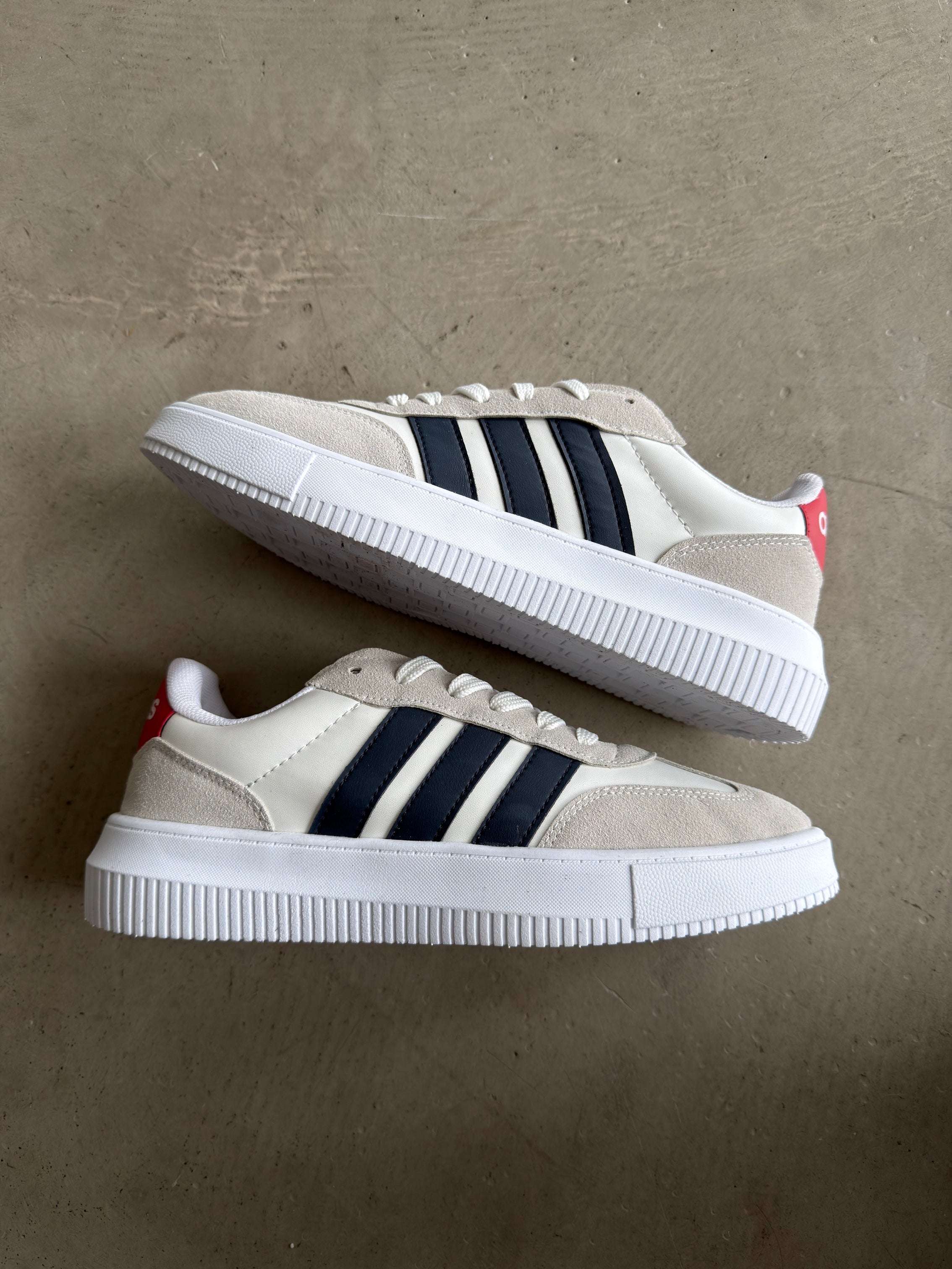 Adidas Bej Lacivert Şerit Sneakers