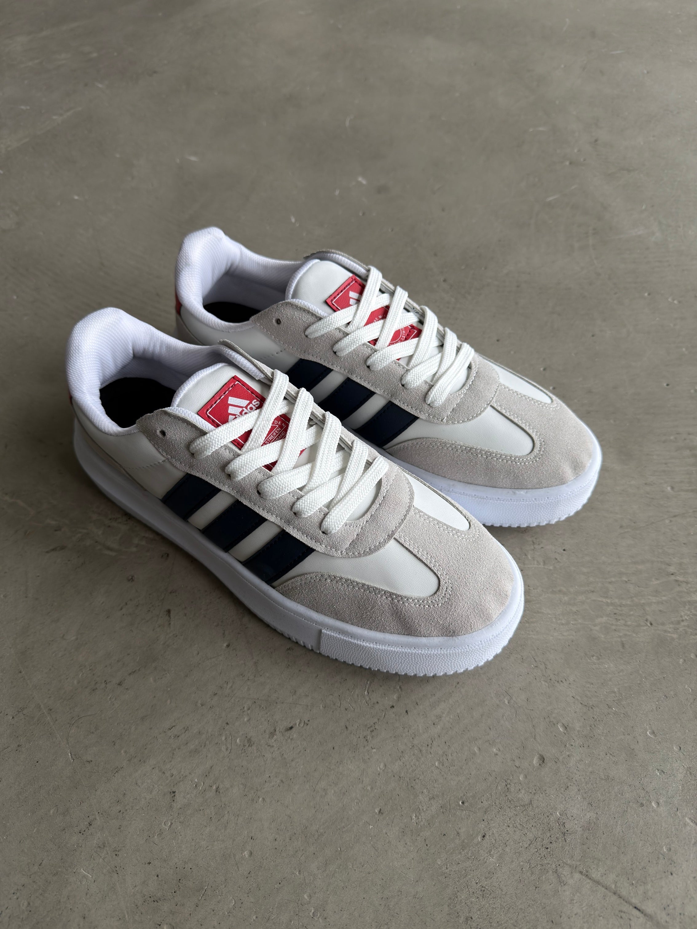 Adidas Bej Lacivert Şerit Sneakers