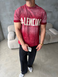 Balenciaga Kırmızı Eskitme Tshirt (premium)