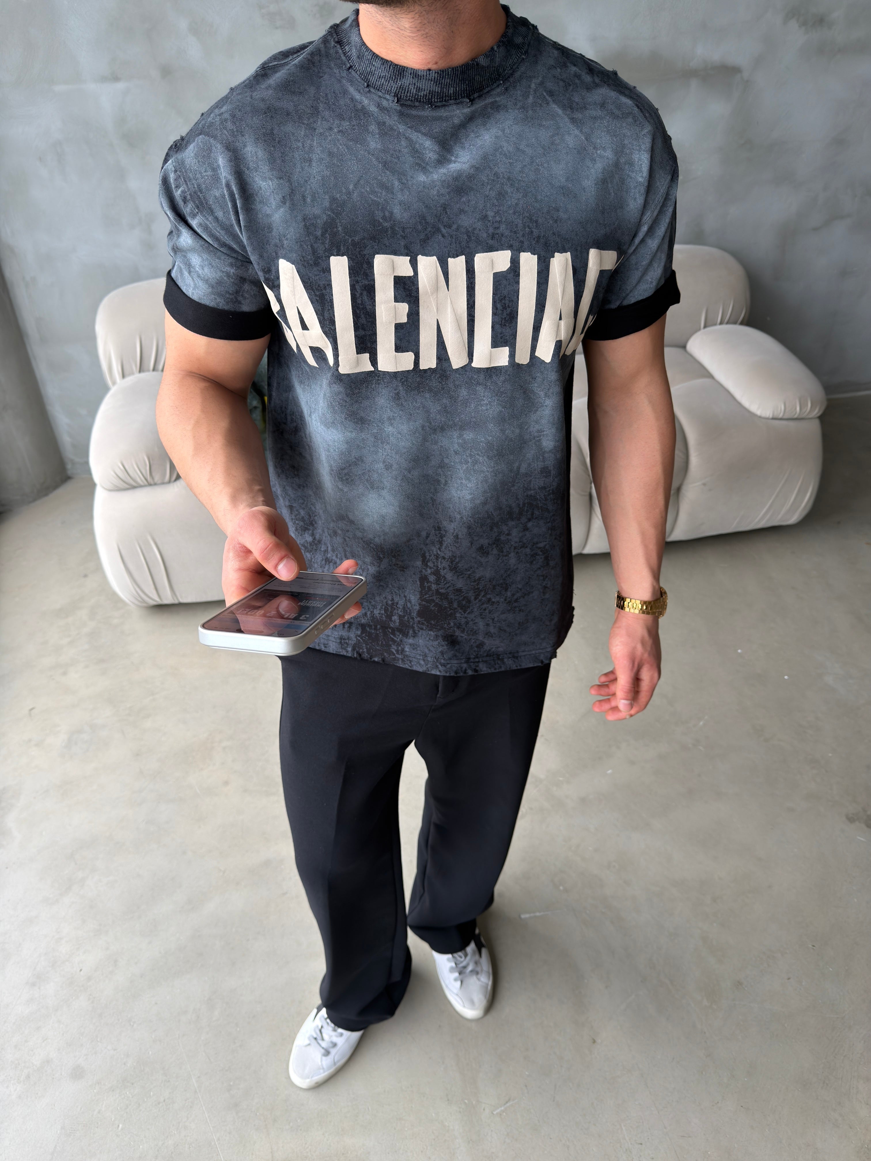 Balenciaga Füme Eskitme Tshirt (premium)