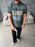 Balenciaga Haki Eskitme Tshirt (premium)