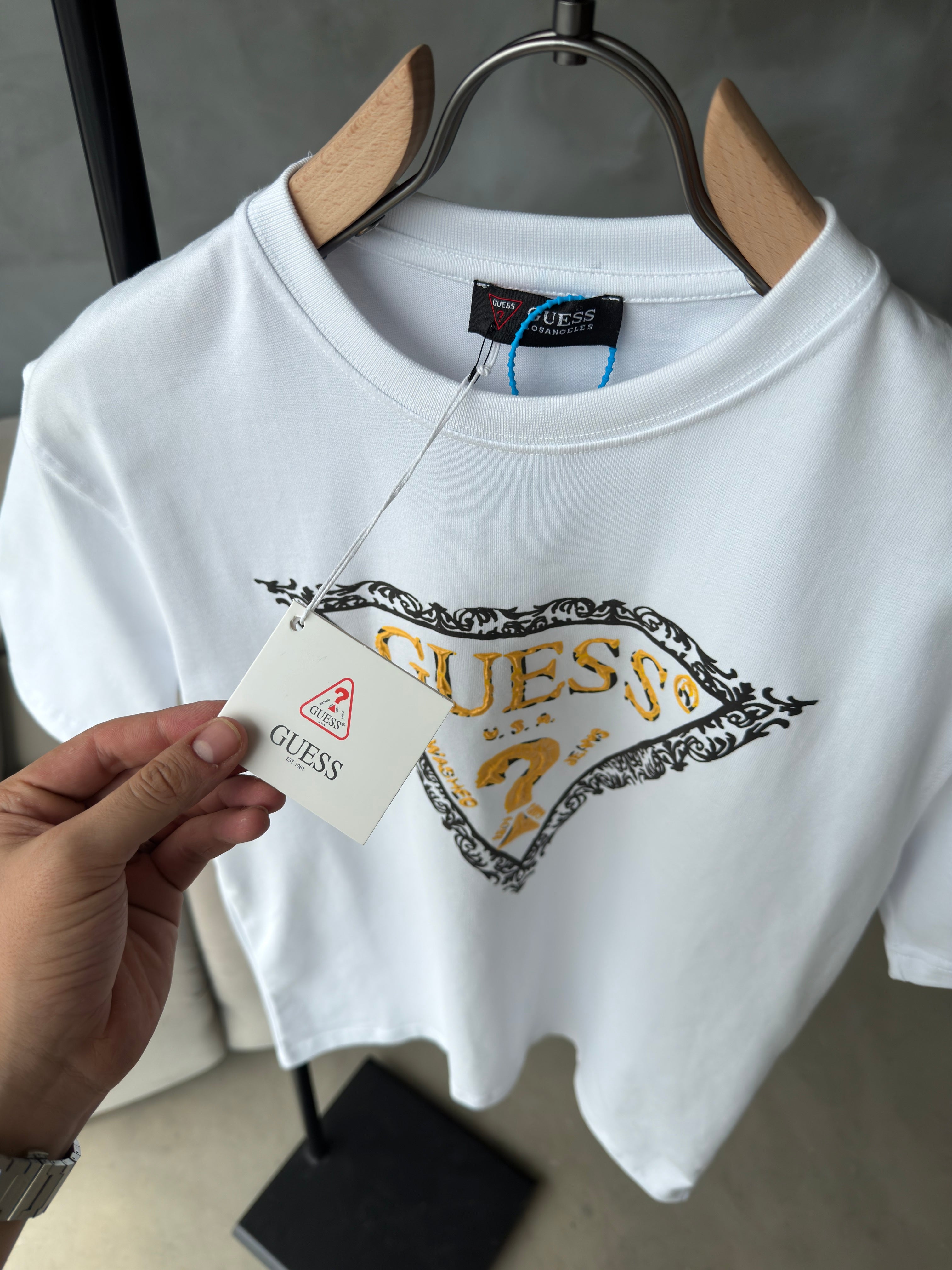 Guess Baskılı Beyaz Tshirt (premium )