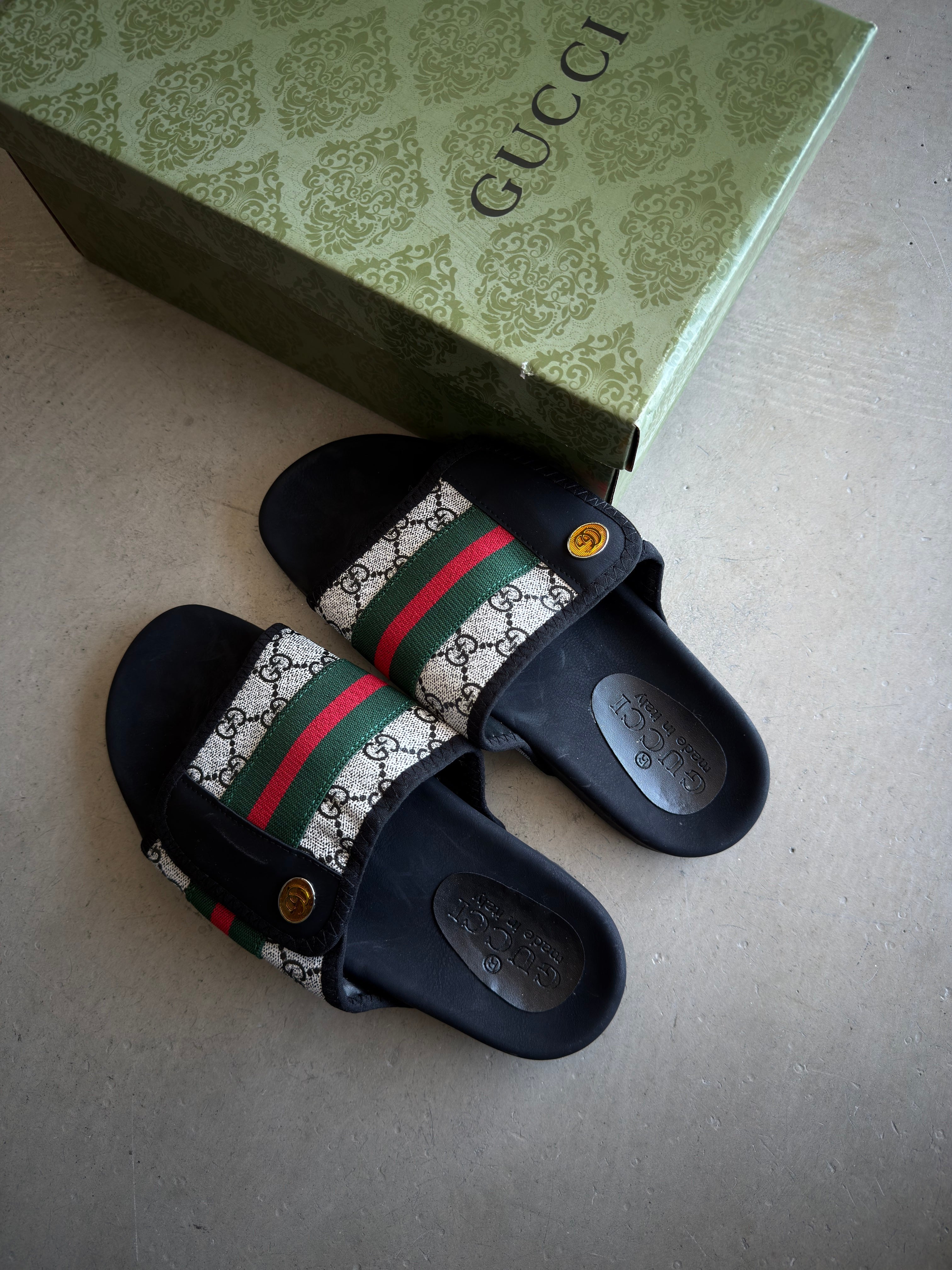 Gucci Siyah Gri Terlik