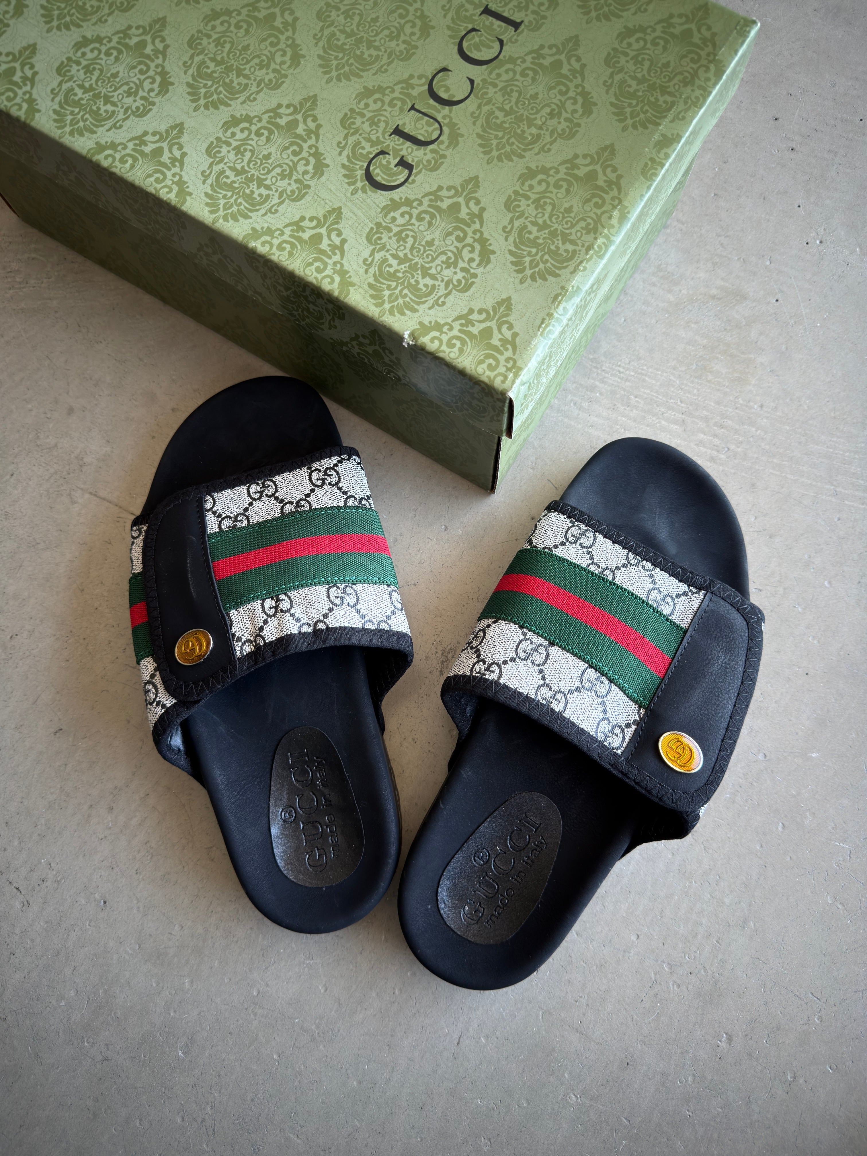 Gucci Siyah Gri Terlik