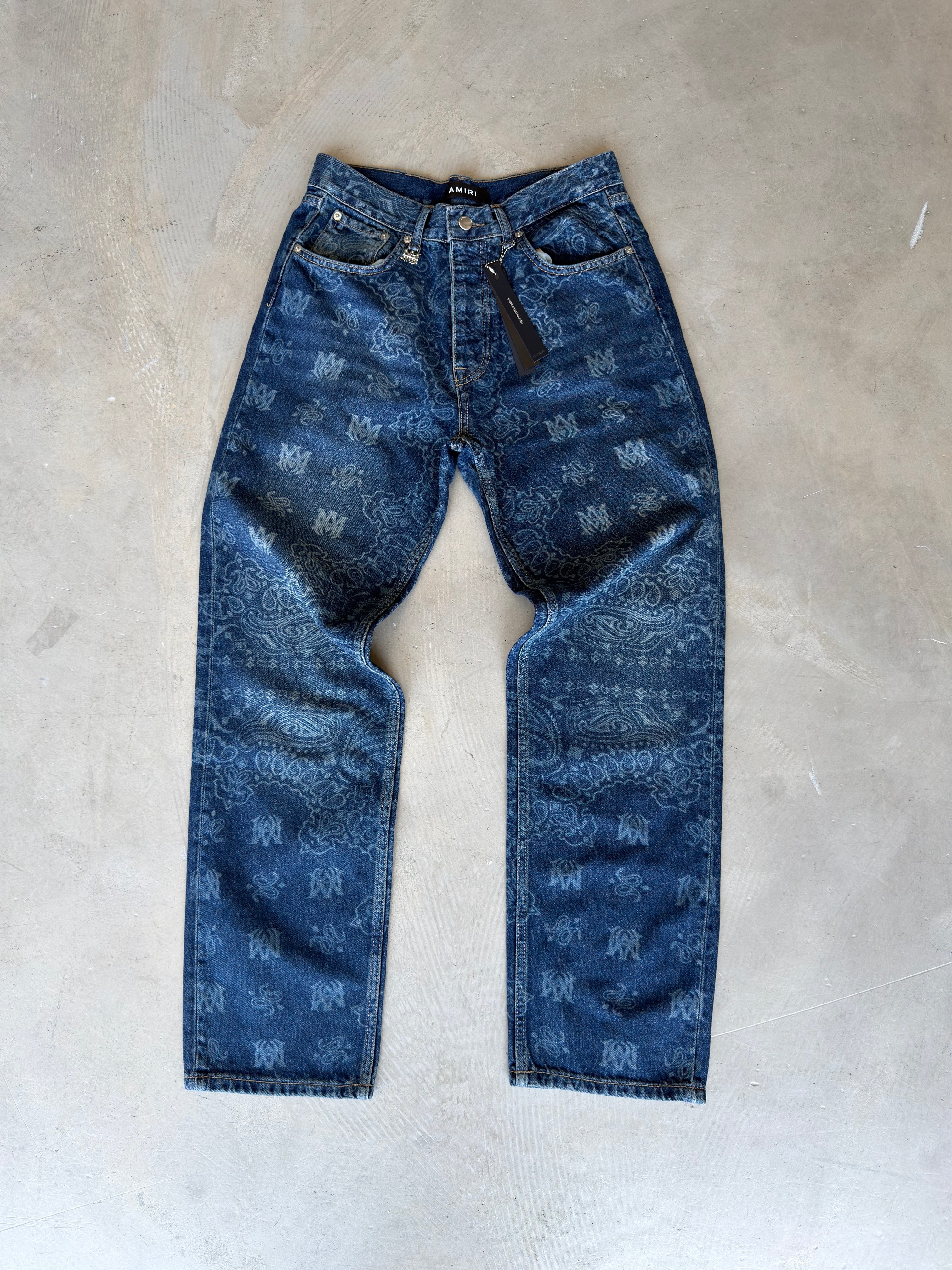 Amiri Lacivert Kot Pantolon