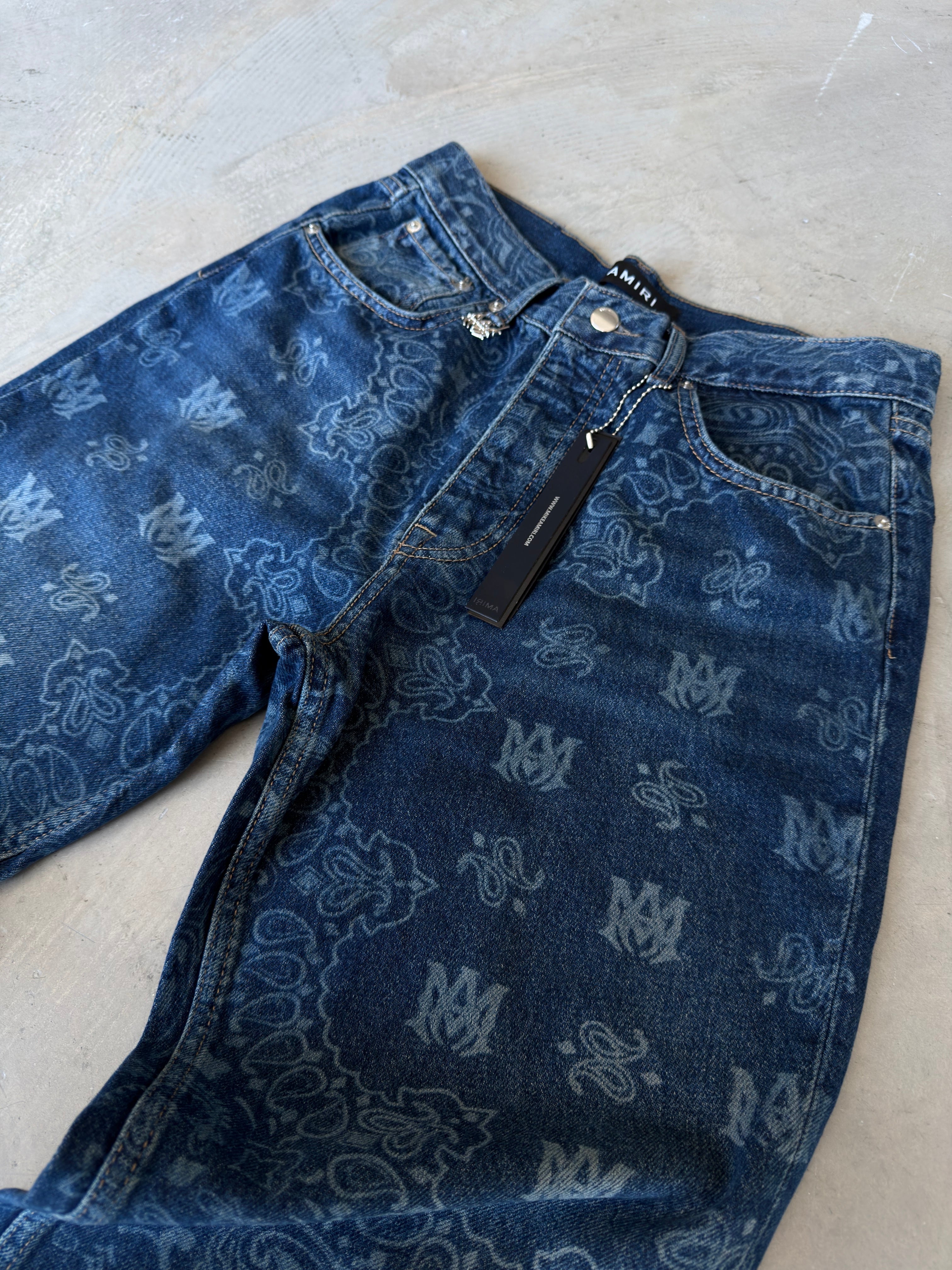 Amiri Lacivert Kot Pantolon