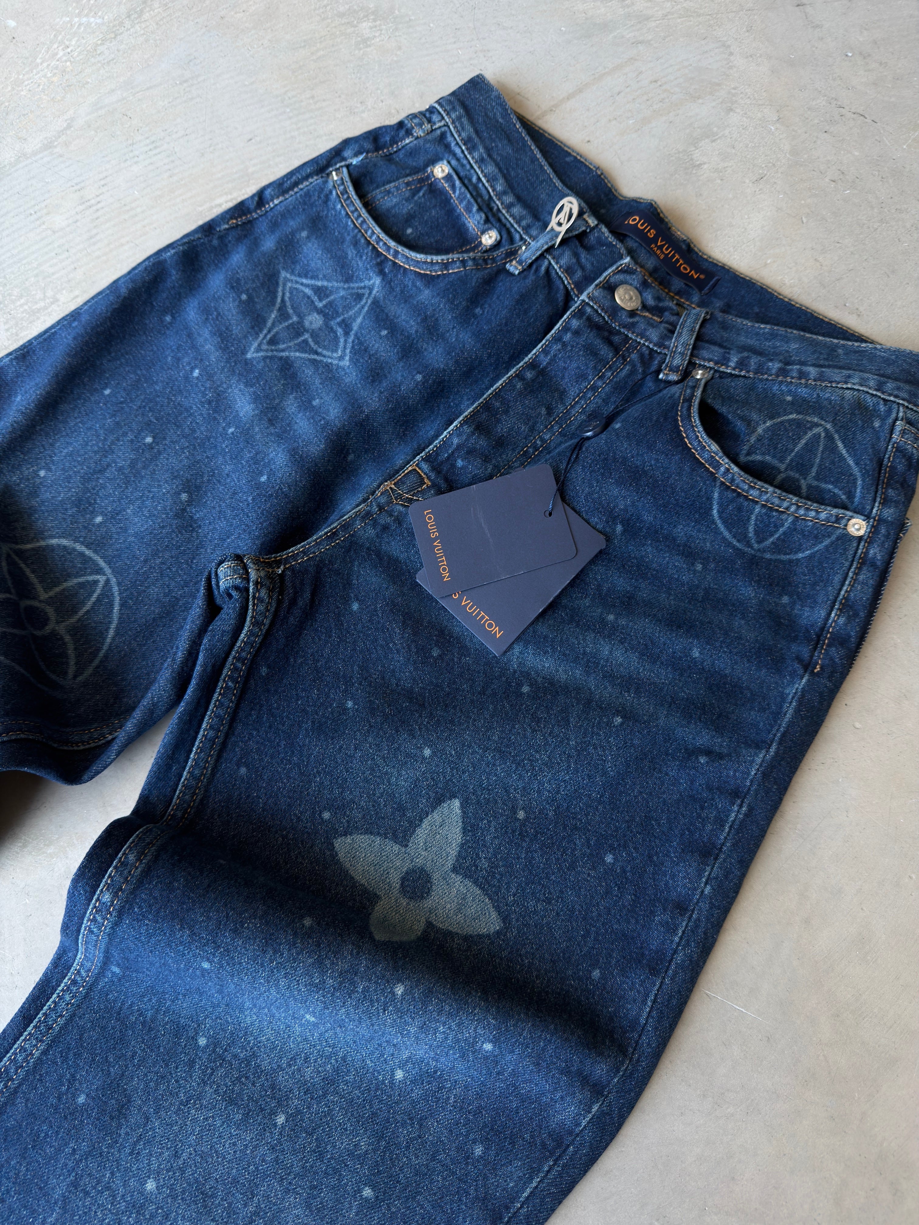 Lous Vuitton Lacivert Kot Pantolon