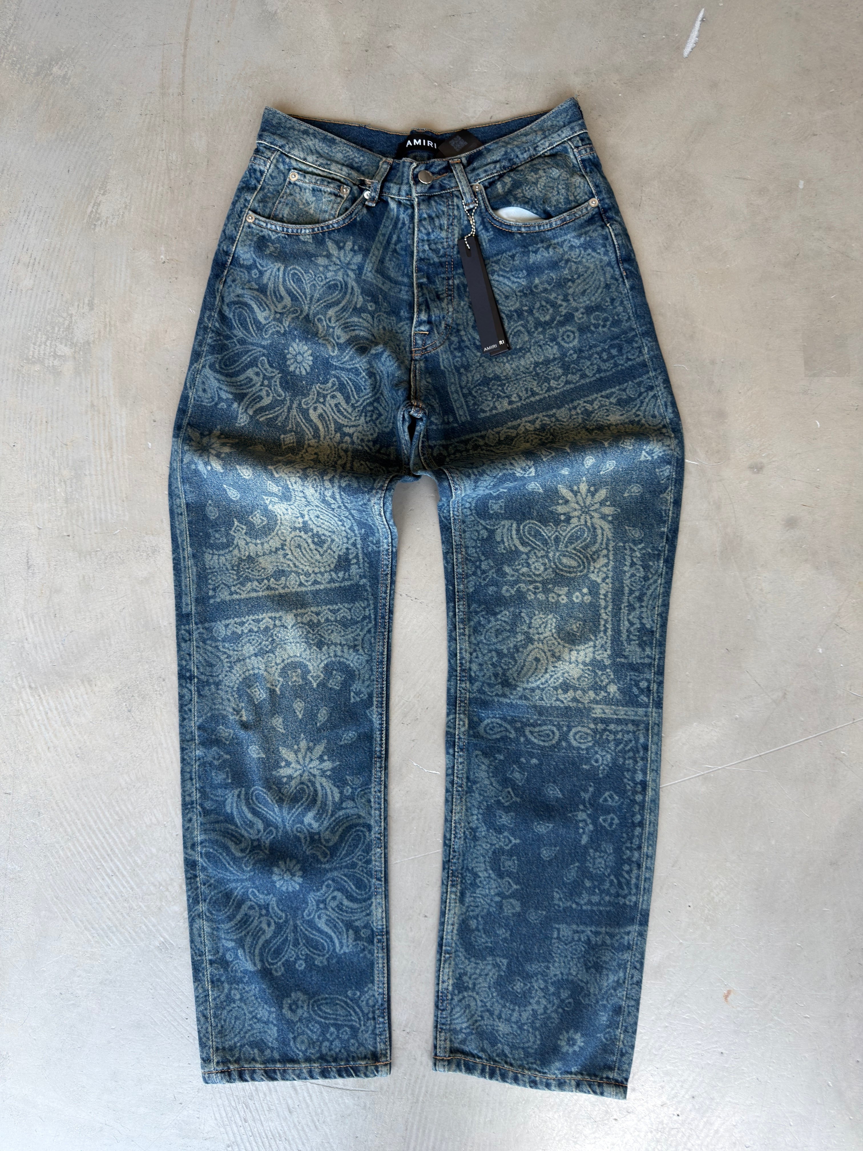 Amiri Vintage Yıkamalı Mavi Kot Pantolon