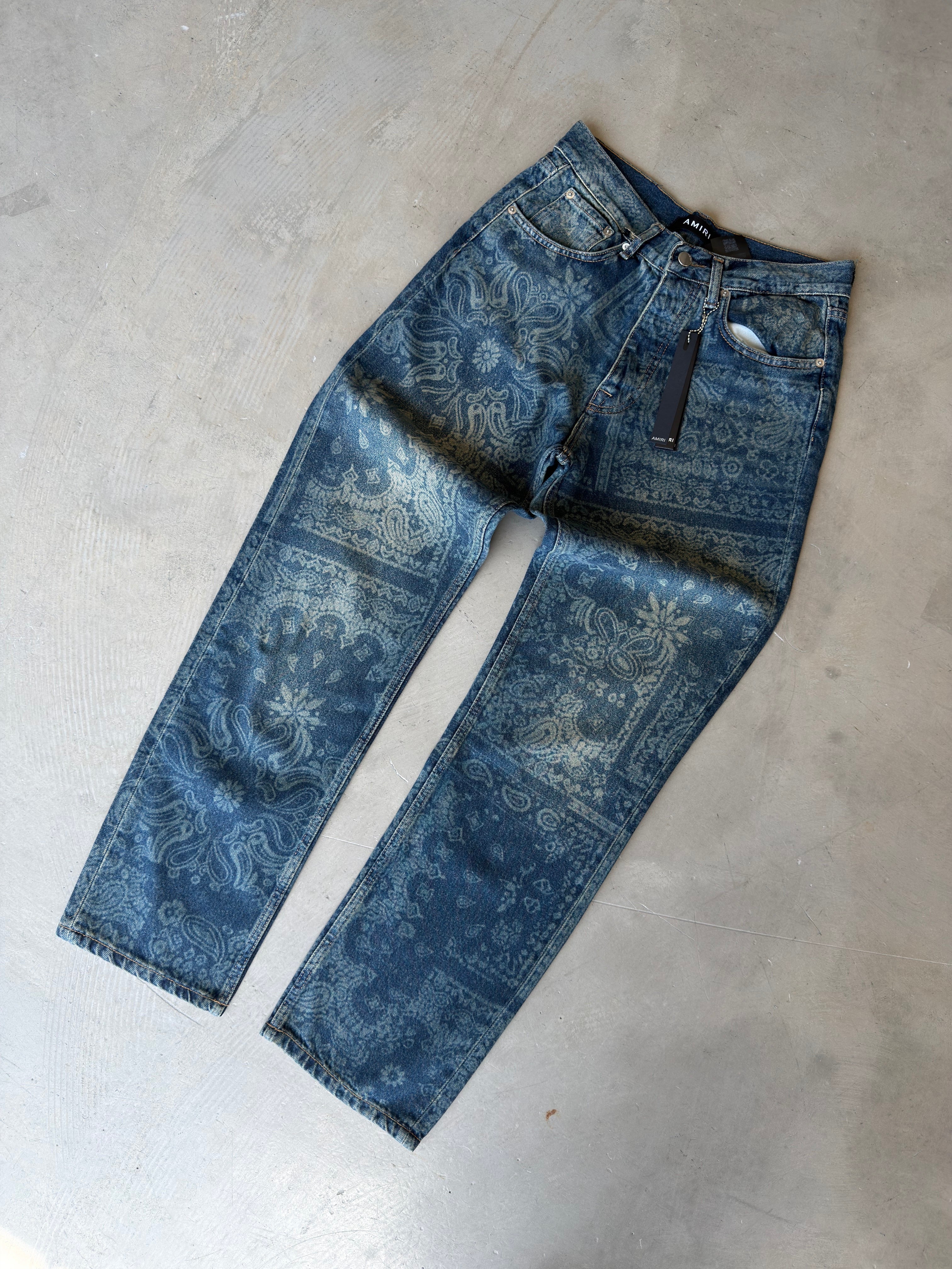 Amiri Vintage Yıkamalı Mavi Kot Pantolon