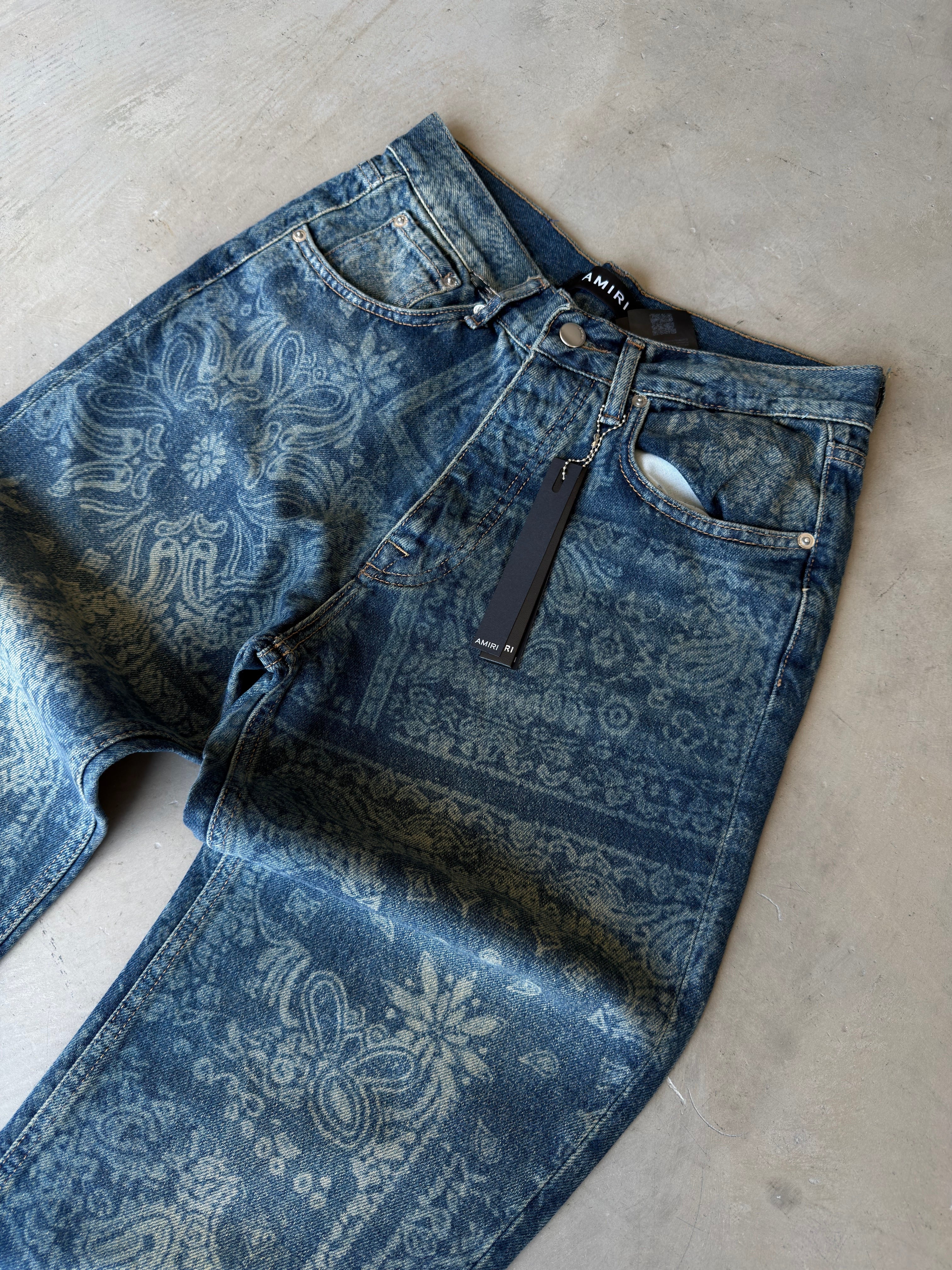 Amiri Vintage Yıkamalı Mavi Kot Pantolon