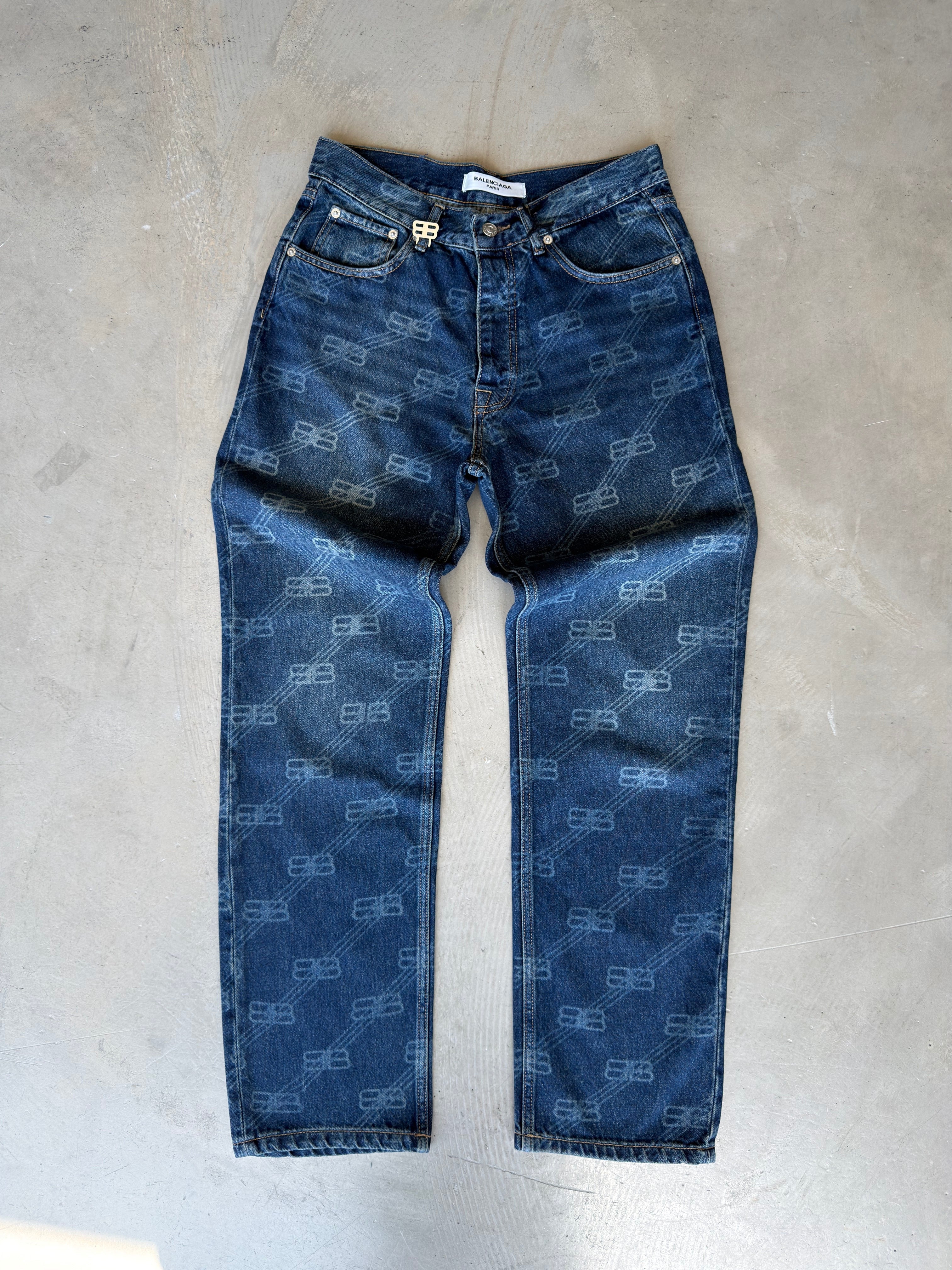 Balenciaga Lacivert Kot Pantolon