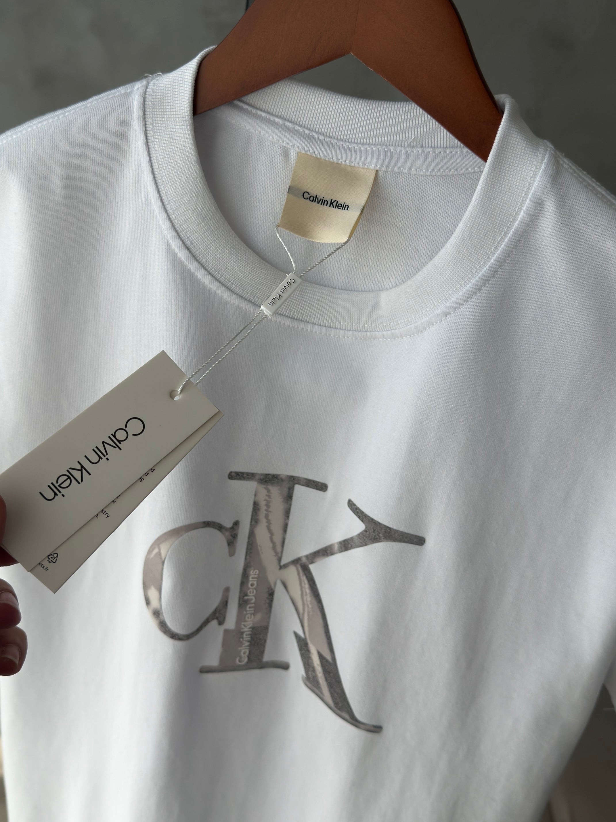 CK Bakılı Beyaz Tshirt (premium)