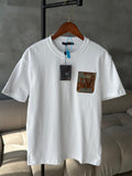 LV Beyaz Cep Detaylı Tshirt (premium)